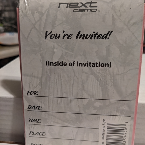 Pink Camo Invitations - Picture 2 of 3